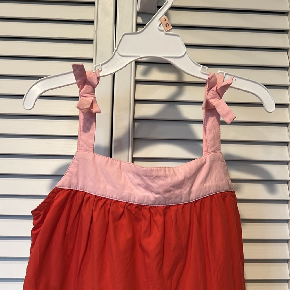 Hanna Andersson Rainbow Tiered Sundress in Pink, Red, Yellow, Aqua, Blue - Picture 2 of 7